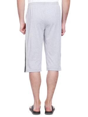 grey cotton three - fourth shorts - 15262995 - Standard Image - 3