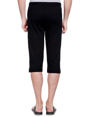 black cotton three - fourth shorts - 15262997 - Standard Image - 3