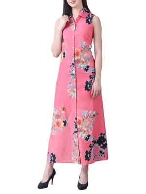 button up floral maxi dress - 15264413 - Standard Image - 2