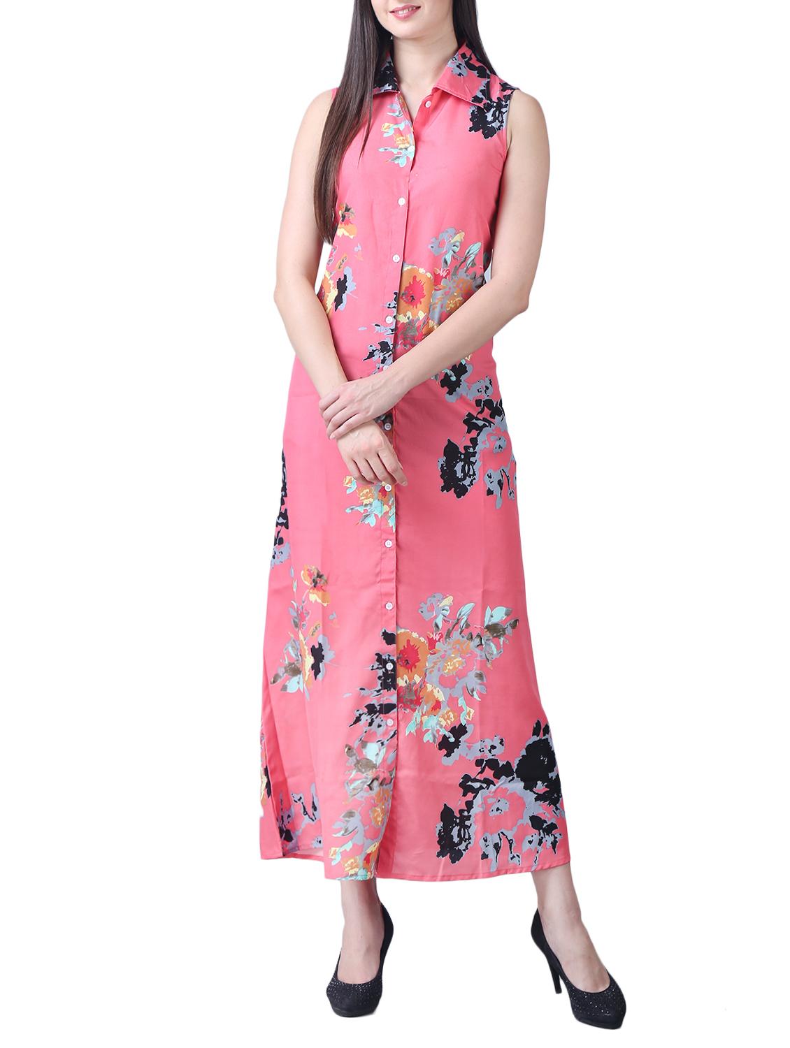 button up floral maxi dress - 15264413 - Zoom Image - 1