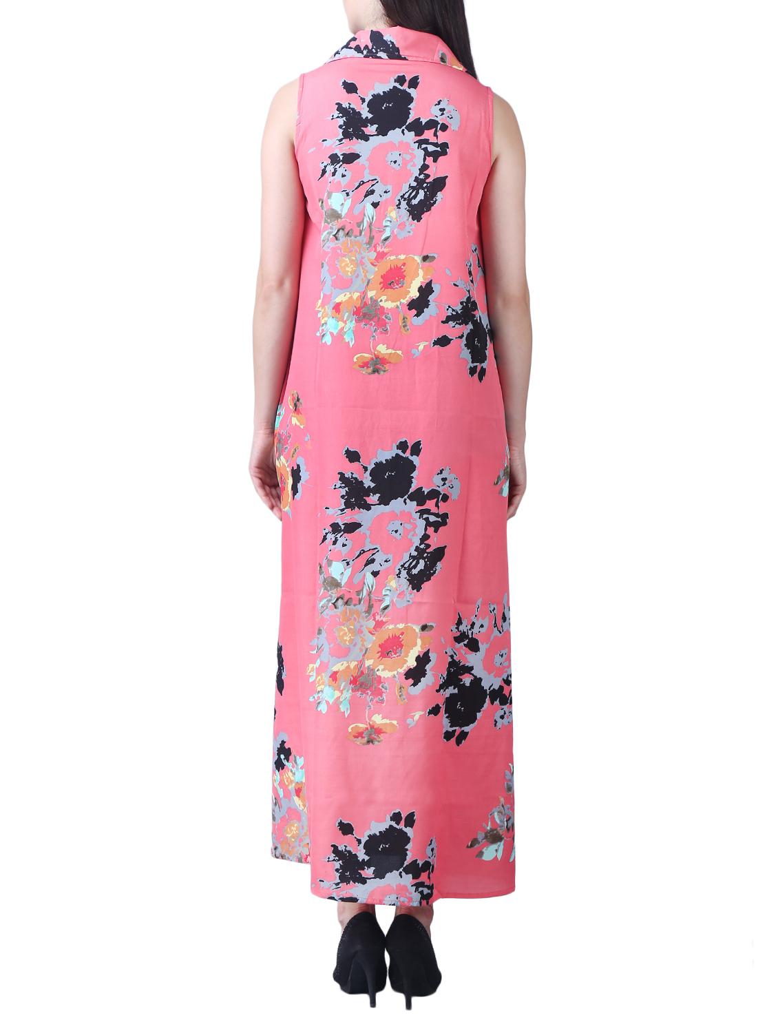 button up floral maxi dress - 15264413 - Zoom Image - 4