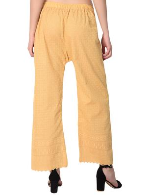 gold cotton combo palazzo - 15265278 - Standard Image - 4