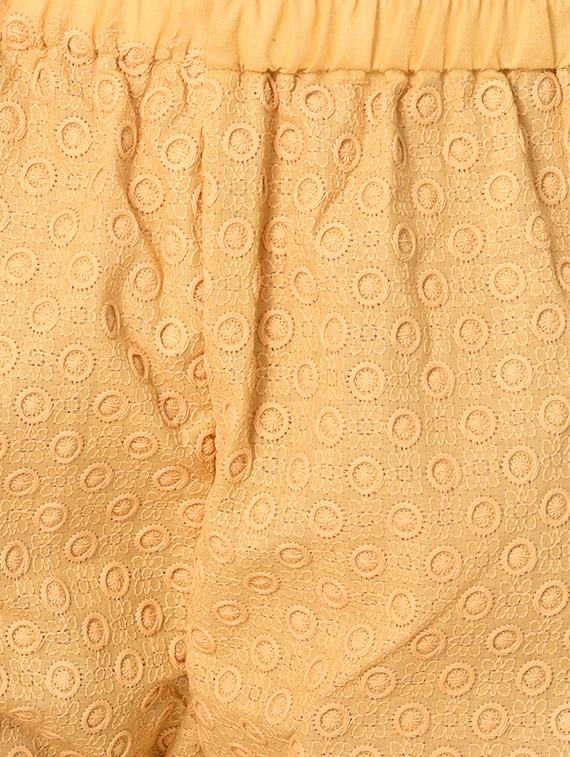 gold cotton combo palazzo - 15265278 - Zoom Image - 5