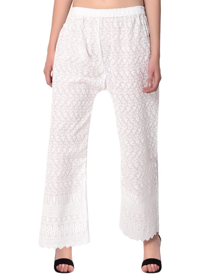 gold cotton combo palazzo - 15265278 - Zoom Image - 7