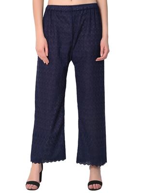 navy blue cotton combos palazzo - 15265287 - Standard Image - 2