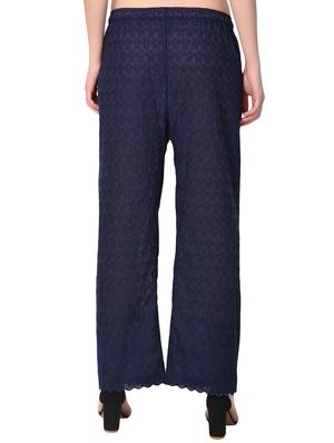 navy blue cotton combos palazzo - 15265287 - Standard Image - 4