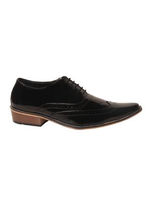 black patent leather lace-up brouge - 15266106 - Standard Image - 2