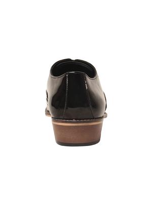 black patent leather lace-up brouge - 15266106 - Standard Image - 3