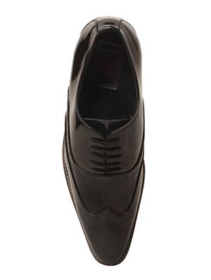 black patent leather lace-up brouge - 15266106 - Standard Image - 4