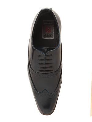 blue patent leather lace-up brouge - 15266107 - Standard Image - 4