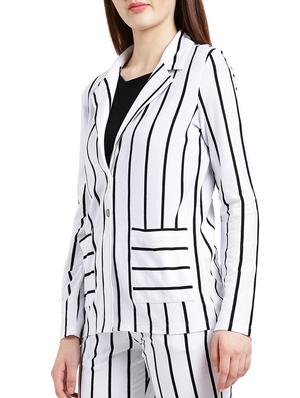 lapel collar striped blazer - 15266586 - Standard Image - 2