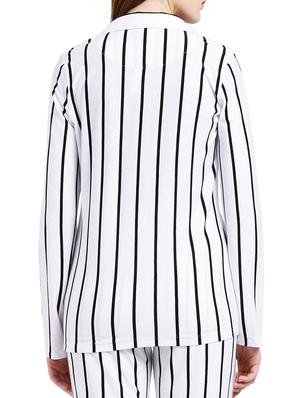 lapel collar striped blazer - 15266586 - Standard Image - 3