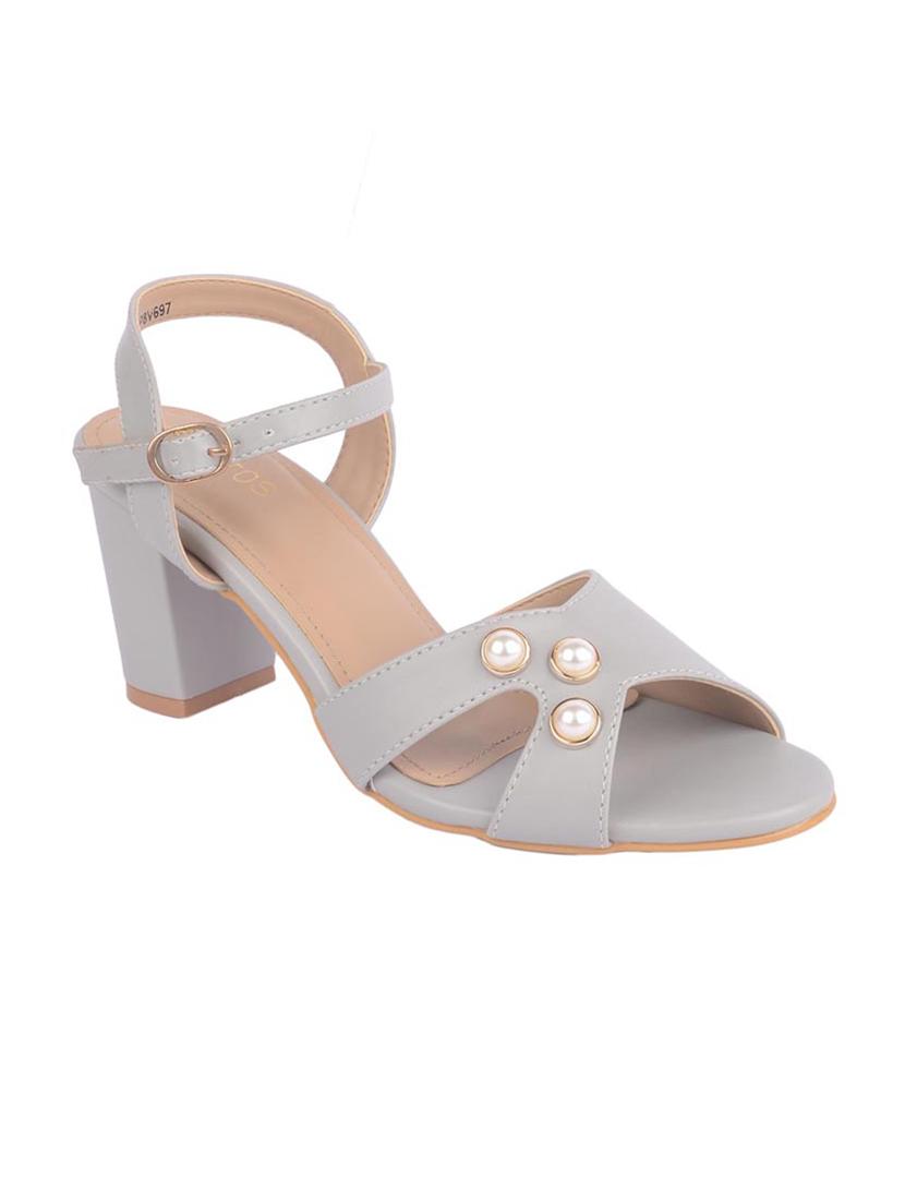 grey ankle strap sandal - 15266614 - Zoom Image - 1