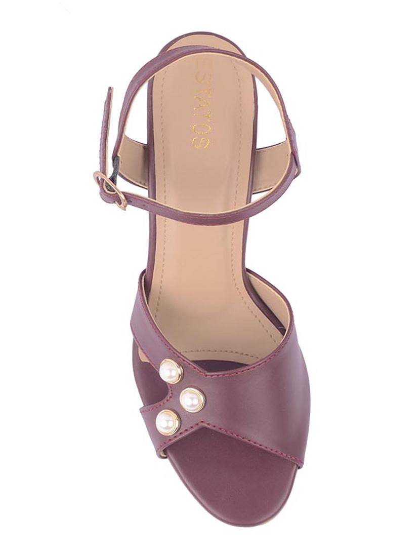 red ankle strap sandal - 15266615 - Zoom Image - 4