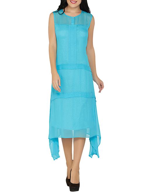 handkerchief hem layered dress - 15266691 - Standard Image - 1