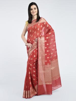 Zari motif Banarasi Saree - 15268437 - Standard Image - 1