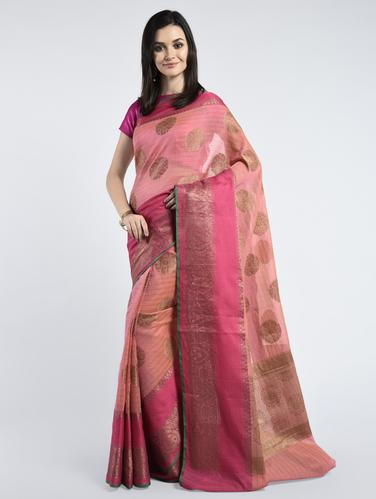 gold zari motif Banarasi Saree - 15268478 - Very Small Image - 1