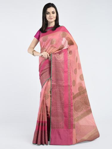 gold zari motif Banarasi Saree - 15268481 - Very Small Image - 1