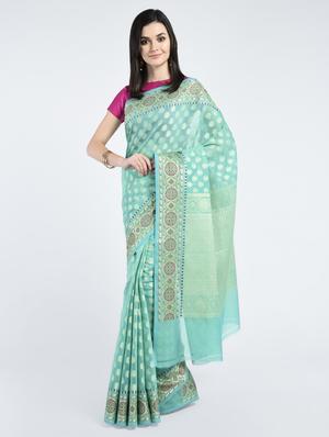 Zari motif Banarasi Saree - 15268532 - Standard Image - 1