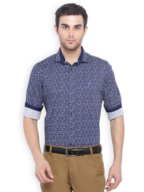 blue cotton casual shirt - 15268998 - Very Small Image - 1