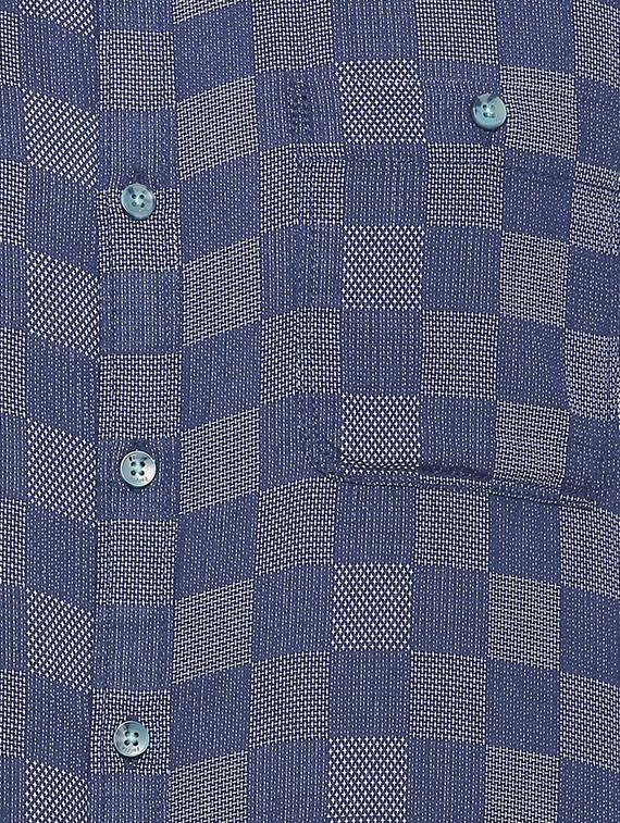 blue cotton casual shirt - 15269021 - Zoom Image - 4