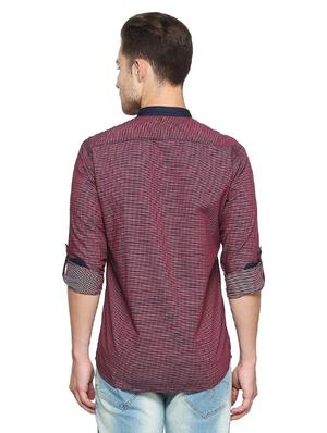 red cotton casual shirt - 15269022 - Standard Image - 2