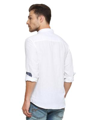white cotton casual shirt - 15269026 - Standard Image - 2