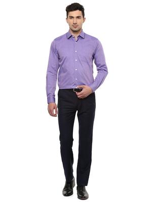 purple cotton formal shirt - 15269041 - Standard Image - 3