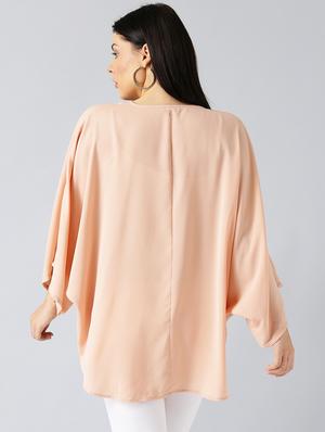 embroidered asymmetric shrug - 15270173 - Standard Image - 3