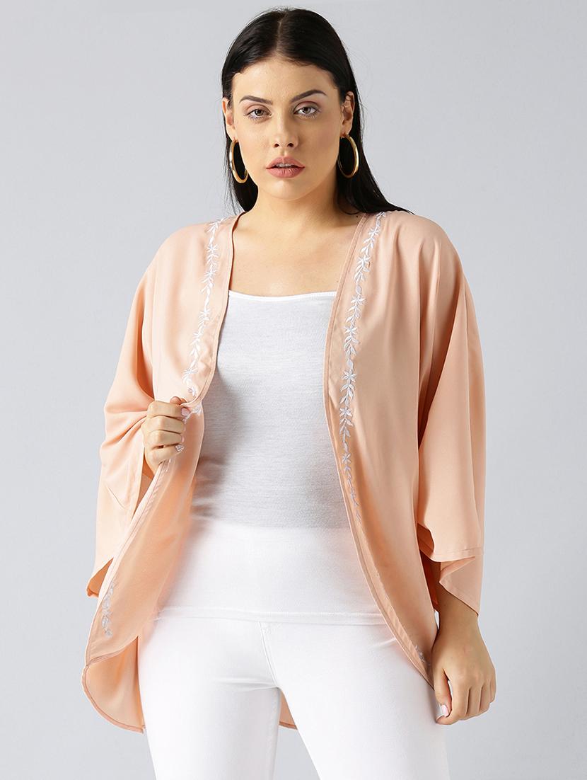 embroidered asymmetric shrug - 15270173 - Zoom Image - 1