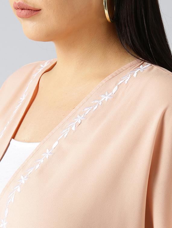 embroidered asymmetric shrug - 15270173 - Zoom Image - 4
