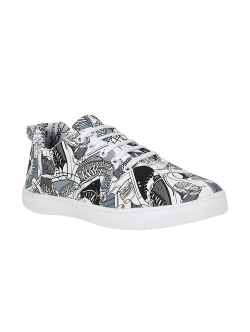 grey canvas lace up sneaker - 15272165 - Standard Image - 1