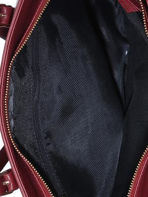 maroon leatherette (pu) regular handbag - 15272179 - Standard Image - 3