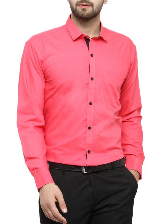 pink solid casual shirt - 15273306 - Zoom Image - 1