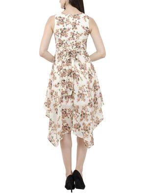 sleeveless floral asymmetric dress - 15273733 - Standard Image - 3