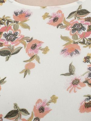 sleeveless floral asymmetric dress - 15273733 - Standard Image - 4