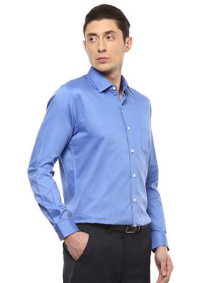 blue cotton formal shirt - 15274375 - Standard Image - 2