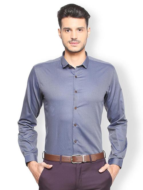blue cotton formal shirt - 15274621 - Very Small Image - 1