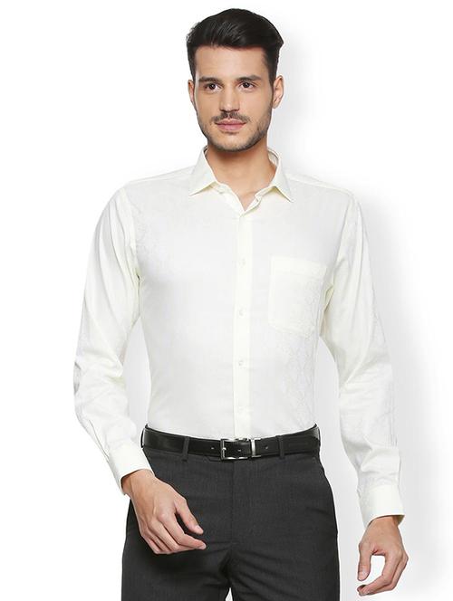 beige cotton formal shirt - 15274649 - Standard Image - 1