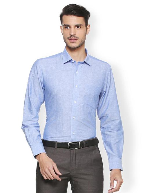 blue cotton formal shirt - 15274653 - Very Small Image - 1