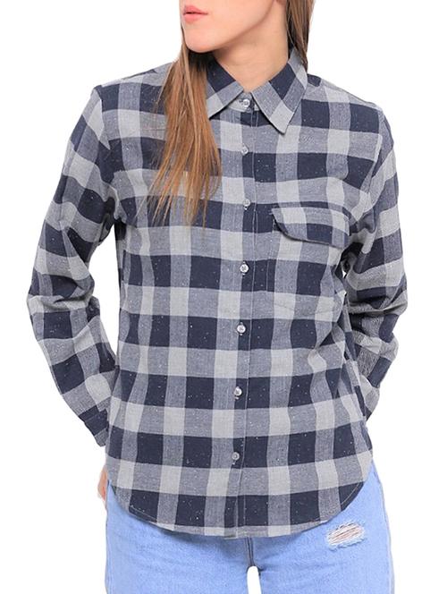Checkered patch pocket detail shirt - 15275497 - Standard Image - 1
