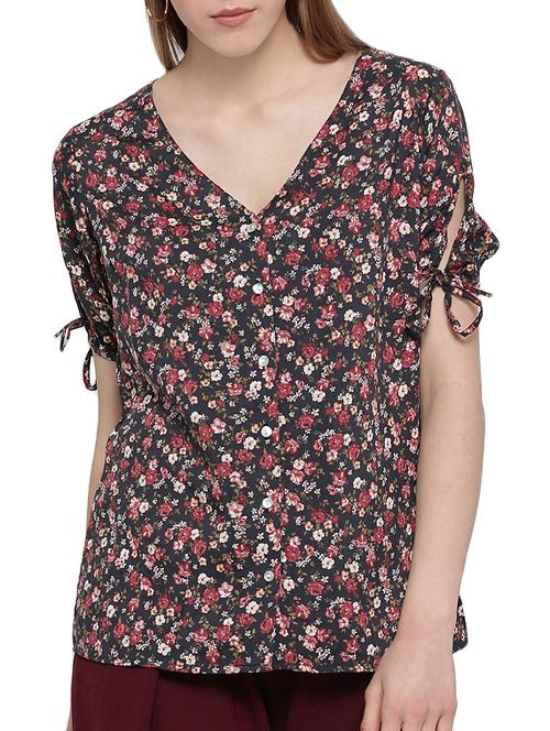 button down floral top - 15275502 - Standard Image - 1