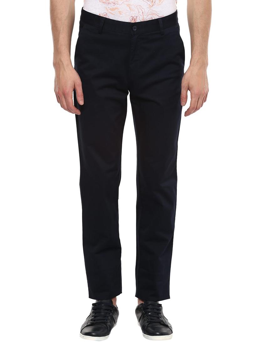 navy blue cotton blend chinos - 15277239 - Zoom Image - 1