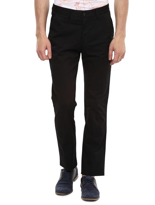 black cotton blend chinos - 15277240 - Standard Image - 1