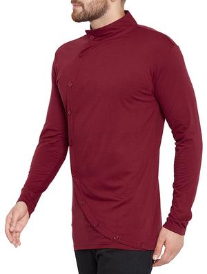 maroon cotton blend t-shirt - 15277843 - Standard Image - 2