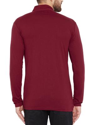 maroon cotton blend t-shirt - 15277843 - Standard Image - 3