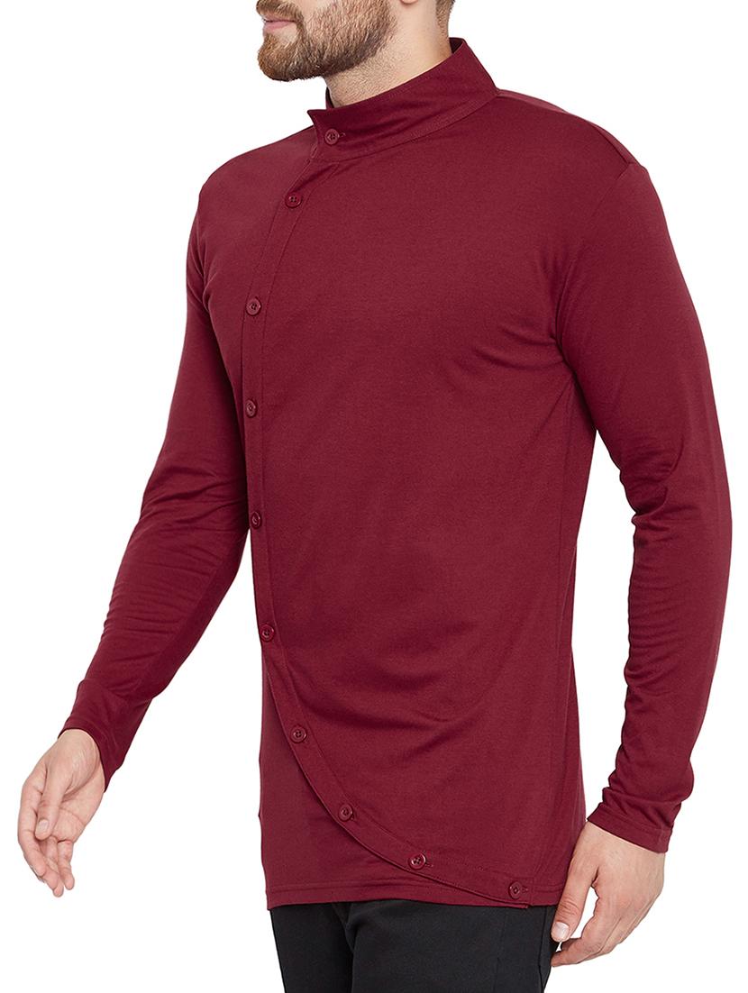 maroon cotton blend t-shirt - 15277843 - Zoom Image - 2