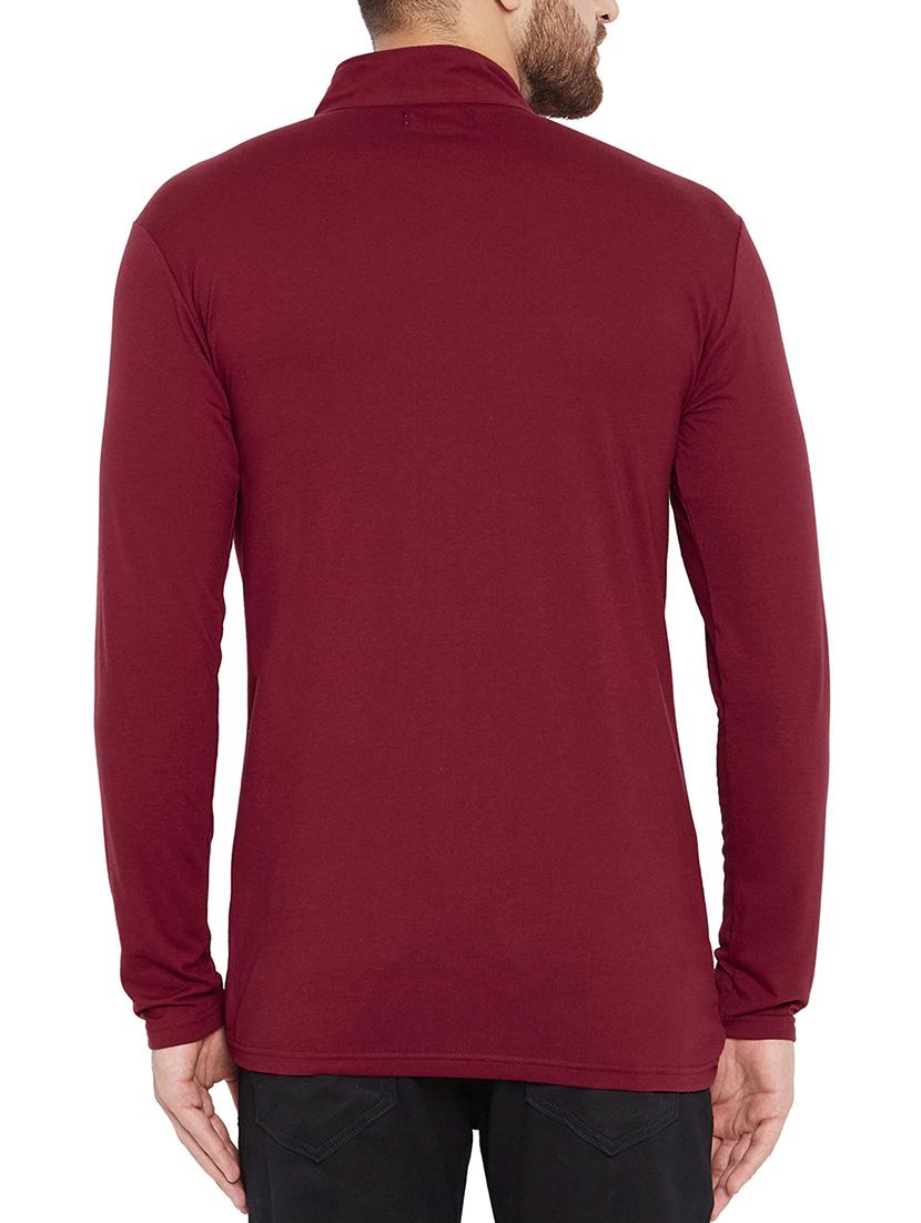 maroon cotton blend t-shirt - 15277843 - Zoom Image - 3
