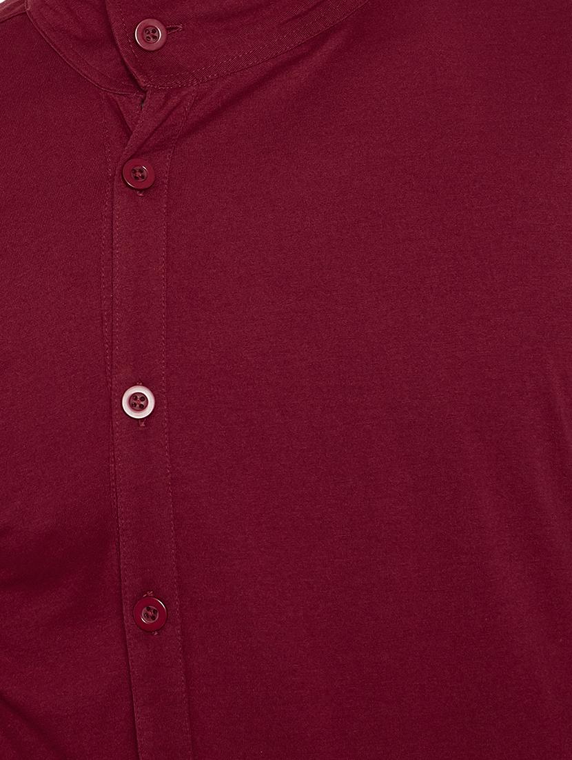 maroon cotton blend t-shirt - 15277843 - Zoom Image - 4