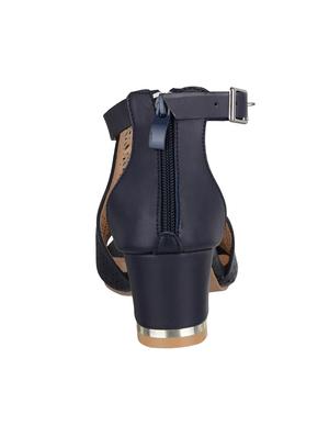 navy leatherette closed back sandals - 15279238 - Standard Image - 3